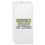 Do Not Disturb...Game At Work Rack Card Design
