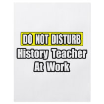 Do Not Disturb...History Teacher At Work flyers by historyteachershirts Do Not Disturb...History Teacher At Work flyers