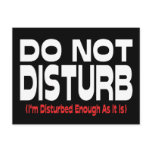 Do Not Disturb postcards