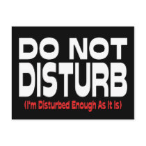 Do Not Disturb Postcard by InsideOut_Tees Do Not Disturb Postcard