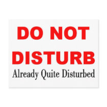 DO NOT DISTURB postcards by lookcrazy DO NOT DISTURB postcards