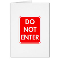 Do Not Enter cards
