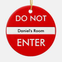 Do Not Enter Door Hanger Christmas Ornaments