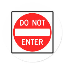 Do Not Enter Highway Sign stickers by wesleyowns Do Not Enter Highway Sign stickers