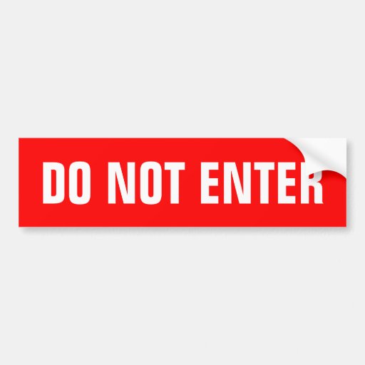 Do Not Enter Stickers Zazzle