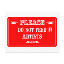 Do Not Feed The Artists postcards