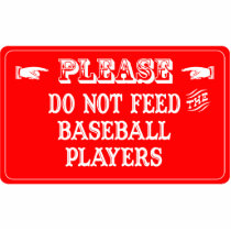 Do Not Feed The Baseball Players photo sculptures by whatitis Do Not Feed The Baseball Players photo sculptures
