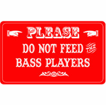 Do Not Feed The Bass Players photo sculptures by whatitis Do Not Feed The Bass Players photo sculptures