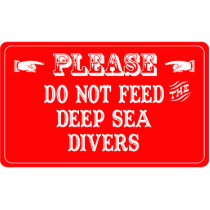 Do Not Feed The Deep Sea Divers photo sculptures by whatitis Do Not Feed The Deep Sea Divers photo sculptures