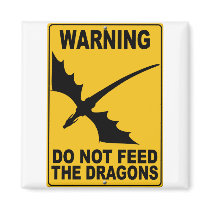 Do Not Feed the Dragons magnets by thefrozenduck Do Not Feed the Dragons magnets