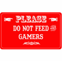 Do Not Feed The Gamers photo sculptures
