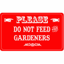 Do Not Feed The Gardeners photo sculptures