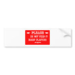 Do Not Feed The Harp Players Bumper Stickers