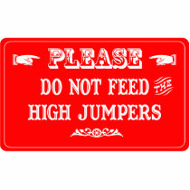 Do Not Feed The High Jumpers photo sculptures