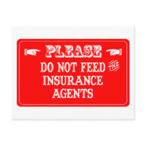 Do Not Feed The Insurance Agents postcards by whatitis Do Not Feed The Insurance Agents postcards