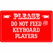 Do Not Feed The Keyboard Players photo sculptures by whatitis Do Not Feed The Keyboard Players photo sculptures