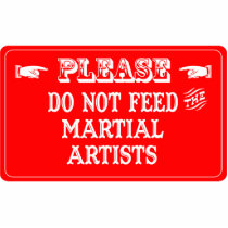 Do Not Feed The Martial Artists photo sculptures