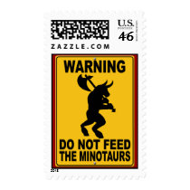 Do Not Feed the Minotaurs Postage Stamp