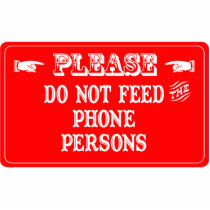 Do Not Feed The Phone Persons photo sculptures by whatitis Do Not Feed The Phone Persons photo sculptures