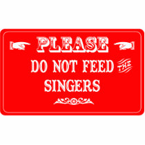 Do Not Feed The Singers photo sculptures