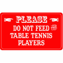 Do Not Feed The Table Tennis Players photo sculptures