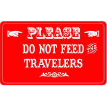 Do Not Feed The Travelers photo sculptures