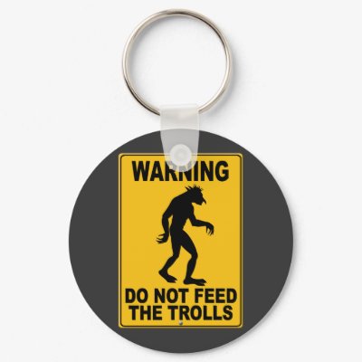 Do Not Feed the Trolls key chain