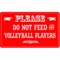 Do Not Feed The Volleyball Players Cut Out