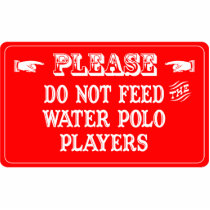 Do Not Feed The Water Polo Players photo sculptures by whatitis Do Not Feed The Water Polo Players photo sculptures
