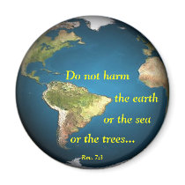 Do Not Harm The Earth (round) magnets