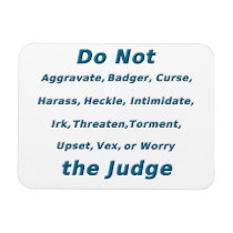 Do Not Irk the Judge magnets