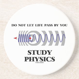 Do Not Let Life Pass By You Study Physics Drink Coasters