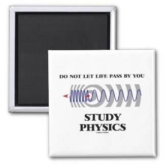 Do Not Let Life Pass By You Study Physics Doppler Fridge Magnet