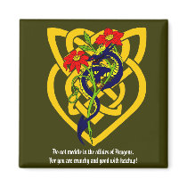 Do not meddle in the affairs of Dragons. Fridge Magnet
