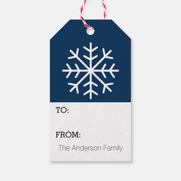 Do Not Open Until Christmas Snowflake - navy blue Pack Of Gift Tags-1