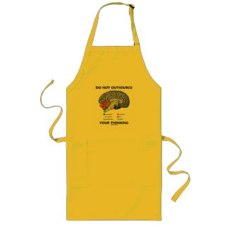 Do Not Outsource Your Thinking (Brain Anatomy) Aprons