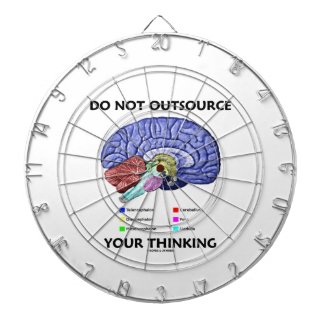 Do Not Outsource Your Thinking (Brain Anatomy) Dartboards