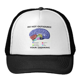 Do Not Outsource Your Thinking (Brain Anatomy) Mesh Hat