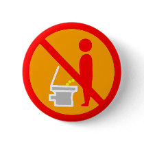 DO NOT PEE TOILET ROAD SIGN buttons by Sofia_Youshi DO NOT PEE TOILET ROAD SIGN buttons