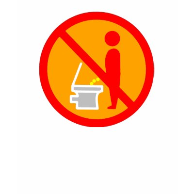 DO NOT PEE TOILET ROAD SIGN SHIRT by Sofia_Youshi