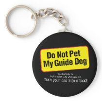 Do Not Pet My Guide Dog! keychains