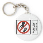 Do Not Play Dice with the Deer Highway Sign Key Chain