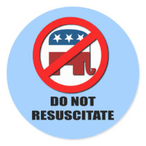 Do Not Resuscitate stickers by Politicaltshirts Do Not Resuscitate stickers