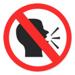 Do not speak sticker