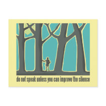 Do Not Speak Tree Hugger postcards