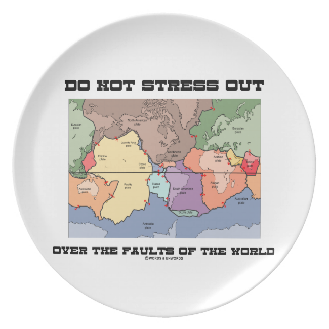 Do Not Stress Out Over The Faults Of The World Plate