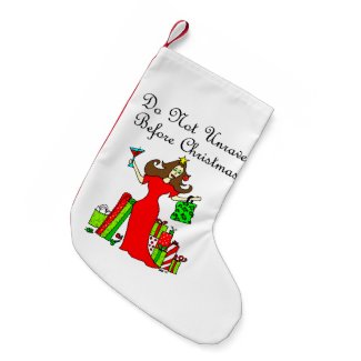 Do Not Unravel Before Christmas - Christmas Queen Small Christmas Stocking
