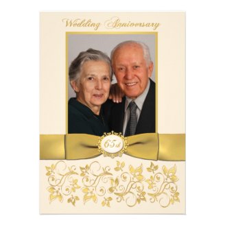 DO NOT USE GOLD PAPER!! 65th Anniversary Invite