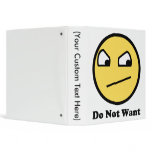 Do Not Want Awesome Face Vinyl Binders
