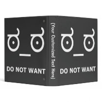 Do Not Want Disapproval Vinyl Binders